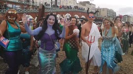 Mermaid march in Brighton, UK (2017)