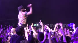 Fans when wild - Foals jump off the stage cheering fans at Citadel Festival