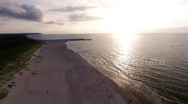 Baltic beach aerial video