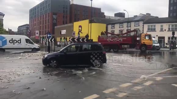 Burst water pipe causes flood in Sheffield