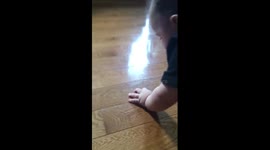 He accidentally ran over the ant!