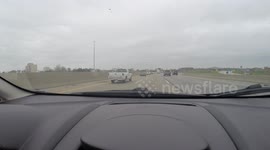 Rollover Accident on I75 and University, Auburn Hills Michigan May 2016 