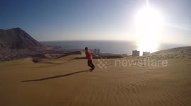 Awesome sandboarding in Chile