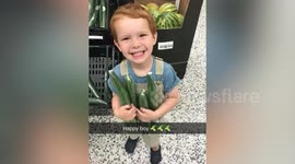 Mum heads to supermarket for crying son's cucumber
