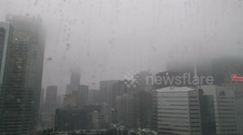 Toronto Skyline Fog Rain