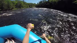 Class IV Whitewater Rapids Close Call