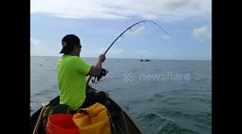 GoPro captures moment fishermen attacked by aggressive bull shark