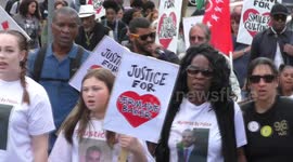 Protesters rally in north London for Mark Duggan 6th Anniversary Vigil