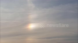 Reflet du soleil dans les nuages