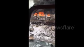 trucks exploded causing heavy casualties