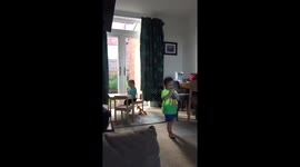 The Brown Twins sibling love - 2 years old