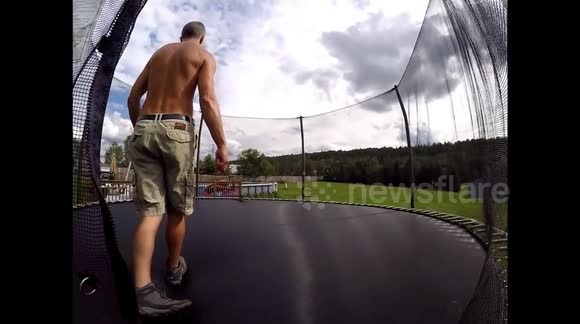 Saving bird trapped in Trampoline enclosure