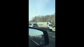 Lorry crash on the m40