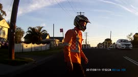 Motorbike rider crashes with car