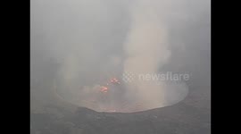 D. R. Congo. Nyiragongo volcano. Views of the lava lake. 2016 (3) With day light