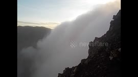 D. R. Congo. Nyiragongo volcano. Views of the lava lake. 2016 (8) Clouds & smoke