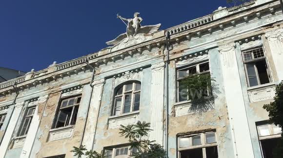 Creepy old building in Varna downtown