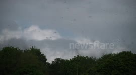 Fly Swarms Over Lough Neagh (longer clip)
