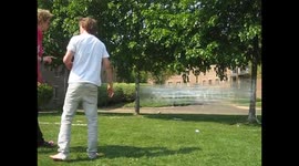 Students make cling film wall & attempt to run through it 02