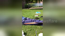 LADS Create Ultimate Cling Film Wall! IT'S INDESTRUCTIBLE!