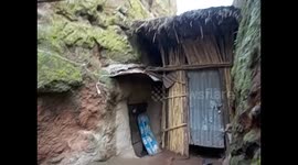 Ethiopia. Lalibela (8) Monastery.Rock hewn cells. 2016 Orthodox church