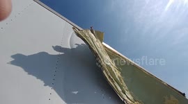 Trailer ripped open by oversized load