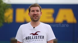 Man get's Ikea pencil tattoo on his wrist