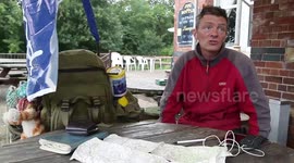 A litter picker is walking across the UK on five-year mission