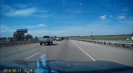 I-25 Crash captured on dashcam.