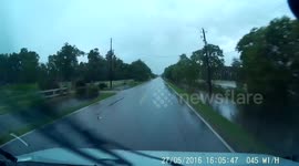 Lightning strike Huffman Texas KD Links X1 DashCam