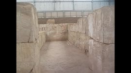 Sudan. Khartoum. National museum. Hieroglyphs temple. 2016