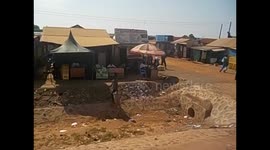 Uganda. South Sudan. Money changers and shops at the Nimule border. 2016