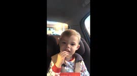 Toddler singing the ABC song