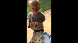 Toddler promised never again!