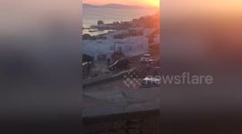 Newsflare Edit - British driver fails to navigate tight bend in Greece