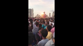 Final day of the festival Ganapati Ganesha in Mumbai