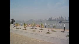 China. Wuhan. Skyline behind Yangzi river. 2015