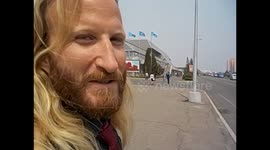 North Korea. DPRK. Pyongyang V. 2015 (1) Line for flower exhibition and monument to the party