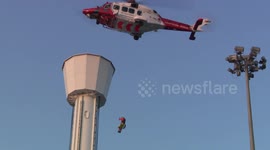14 people including an 11-week-old baby winched to safety by helicopter at Jurassic Skyline tower in Dorset, UK