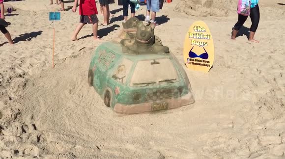 Scooby Doo Mystery Machine Sand Sculpture for 39th Annual Contest