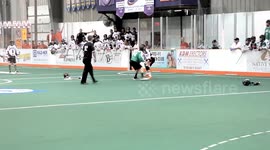 SN Rebels vs Clarington Green Gaels (August 9, 2013)(GM1 - Ontario JRB Finals) Fight