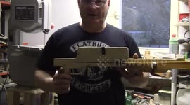 YouTuber builds DIY pump action crossbow that fires nine inch nails