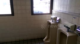 peek-a-boo bathroom Nihonmatsu station , fukashima prefecture Japan fail