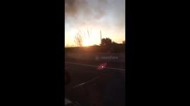 CAR EXPLODED IN FLAMES