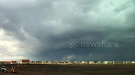 Dark storm rolls in over Alberta Time Lapse video