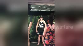 Newsflare Edit - Python finds its place on man's throat