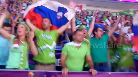 Champions' noisy party