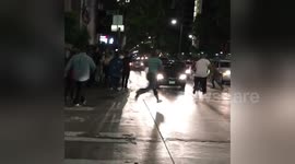 Newsflare Edit - Los Angeles downtown fight