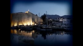 Turkish Republic of Northern Cyprus. Kyrenia. Girne. Castle and bay views. 2015