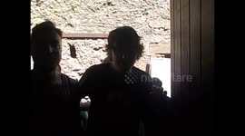 Italy. Italia. Pompey. Pompeii. Pompeya. Inside brothel, paintings, beds and latrines. 2015